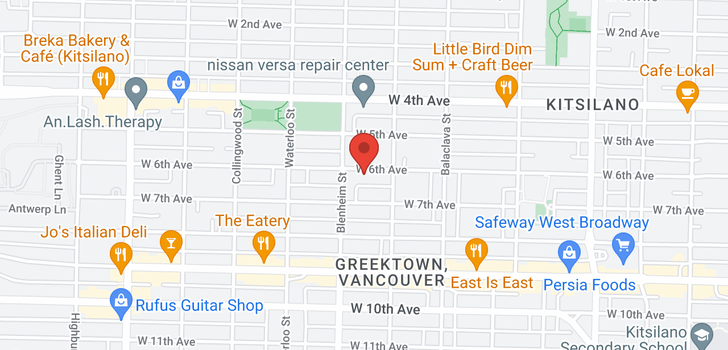 map of 3252 W 6TH AVENUE